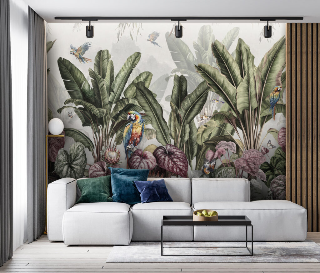 Loros en jardín tropical — interior 5