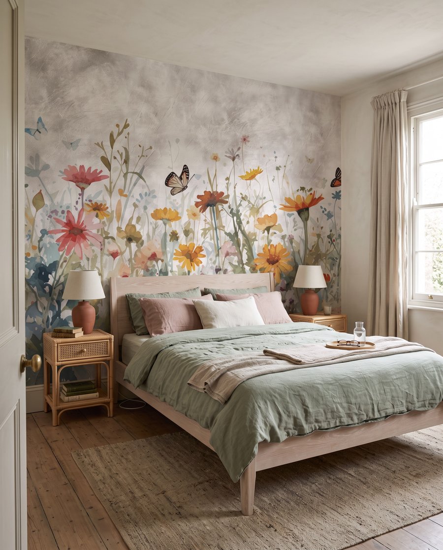 Mariposas sobre flores silvestres — interior 2