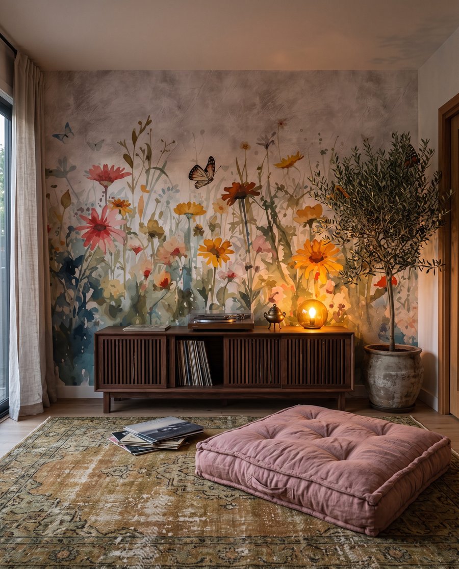 Mariposas sobre flores silvestres — interior 3