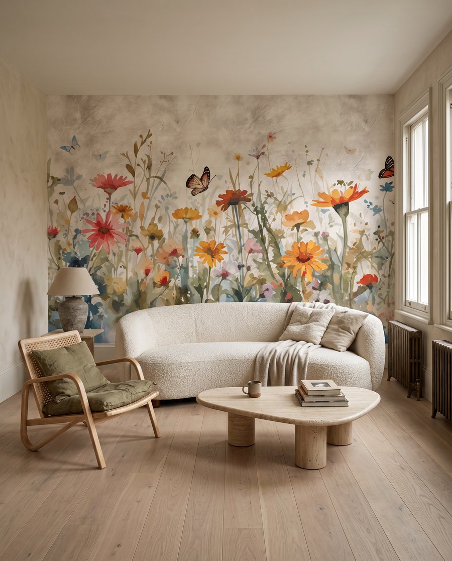 Mariposas sobre flores silvestres — interior 4