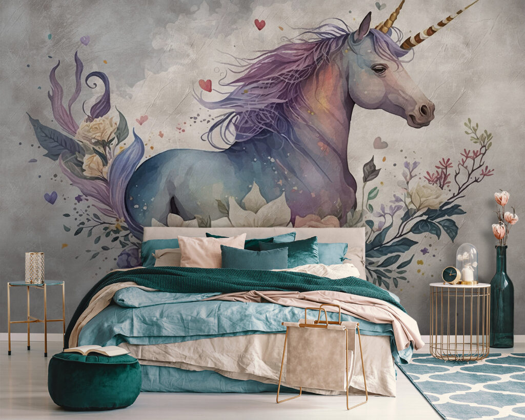 Unicornio entre flores — interior 1