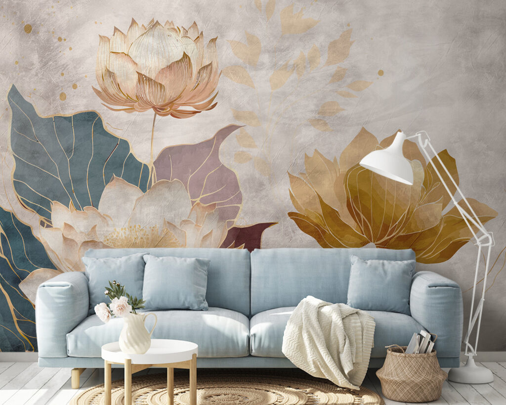 Flores de agua doradas — interior 3