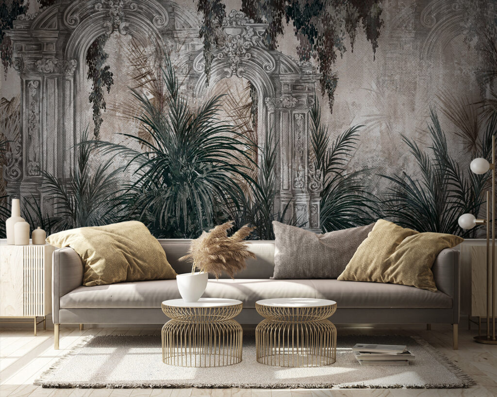 Palmeras y arcos antiguos — interior 3