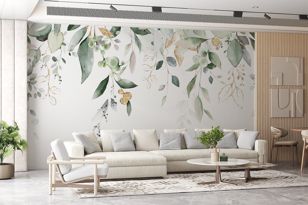 Follaje colgante sobre blanco — interior 7