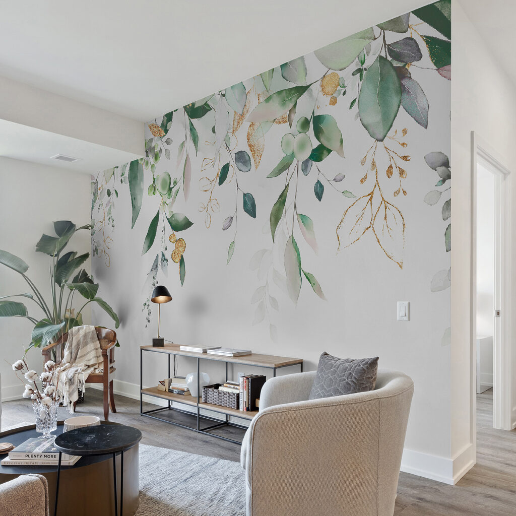 Follaje colgante sobre blanco — interior 4
