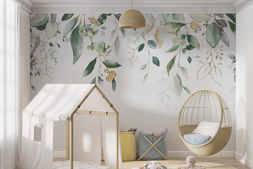 Follaje colgante sobre blanco — interior 6