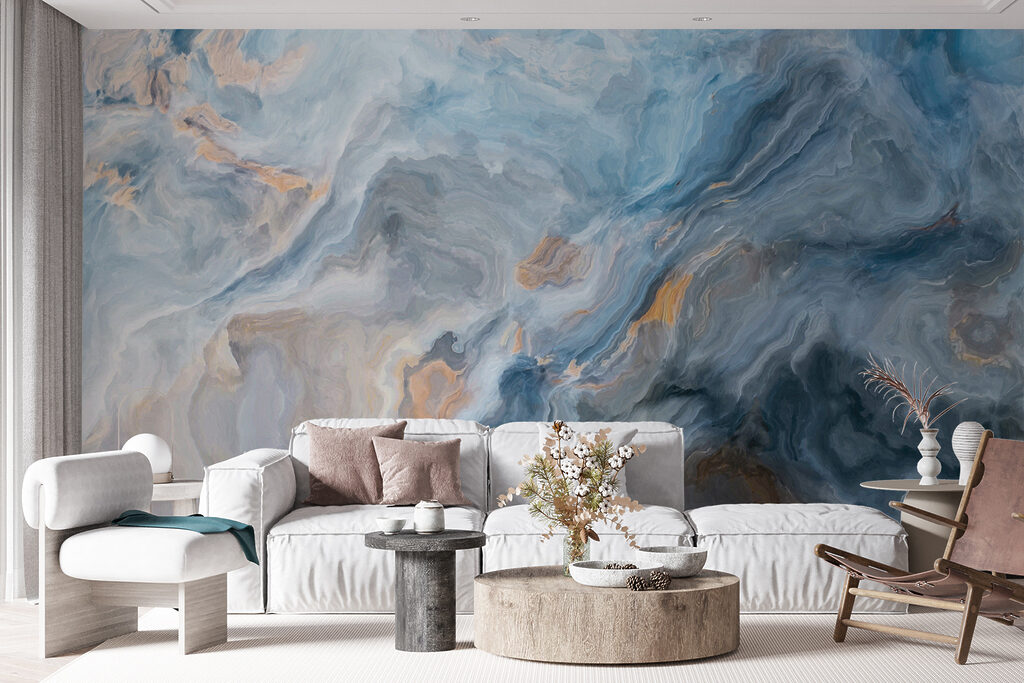 Azul con efecto mármol — interior 3