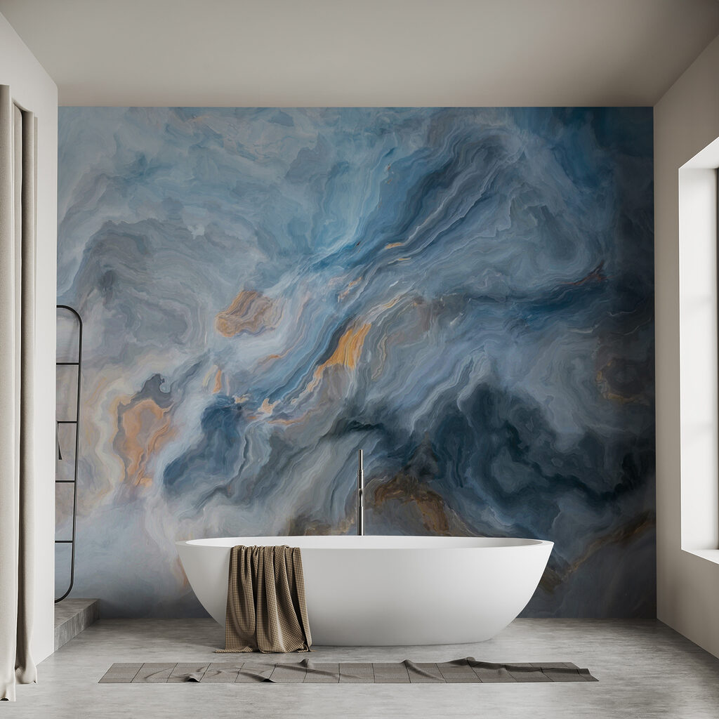 Azul con efecto mármol — interior 4