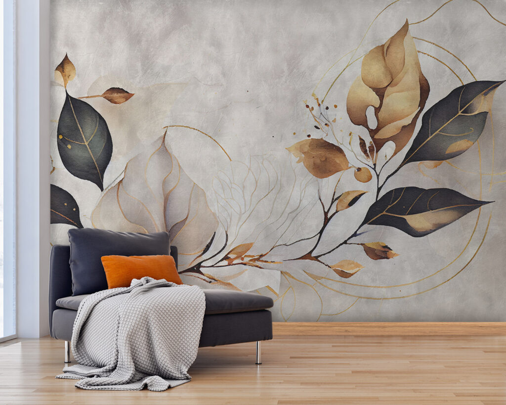 Hojas con bordes dorados — interior 3