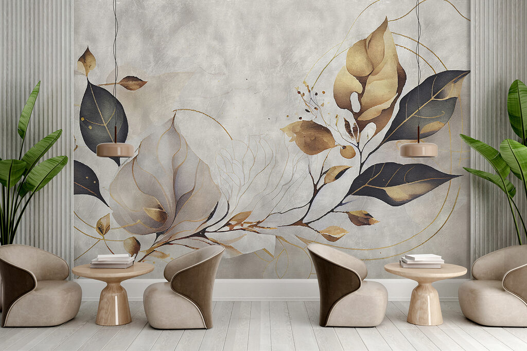 Hojas con bordes dorados — interior 5