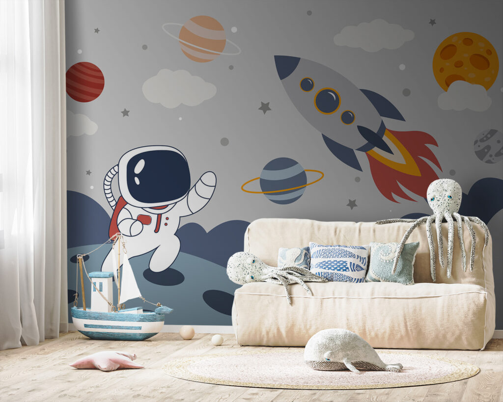 Cohete y pequeño astronauta — interior 2