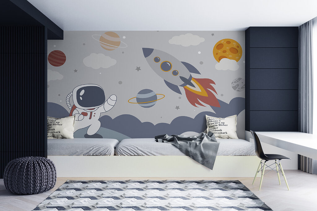 Cohete y pequeño astronauta — interior 4