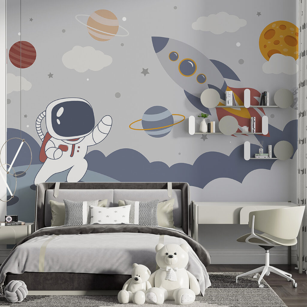 Cohete y pequeño astronauta — interior 5
