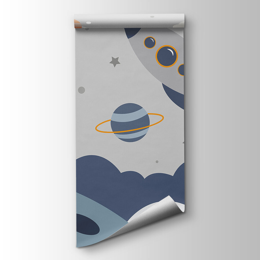 Cohete y pequeño astronauta — vista del producto