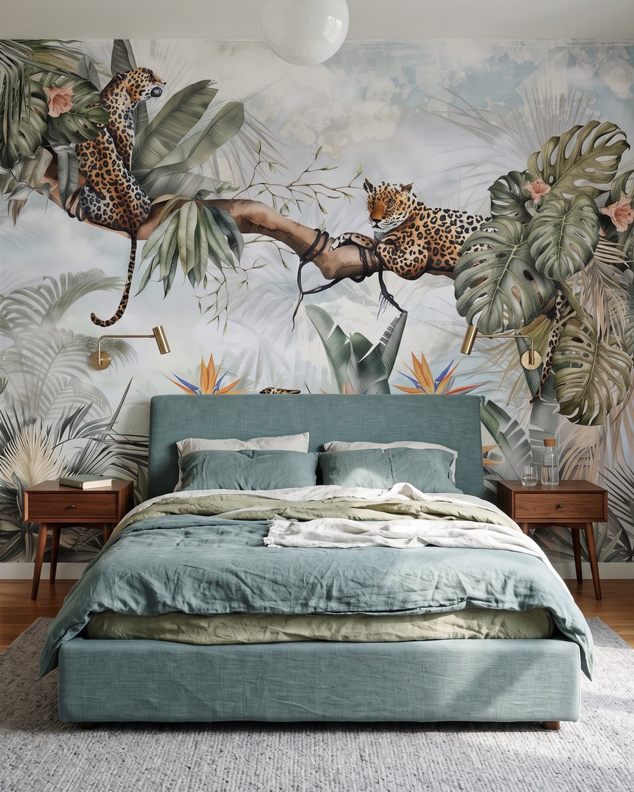 Leopardos entre palmeras — interior 2