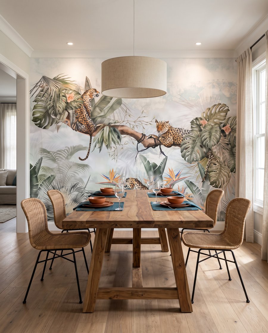 Leopardos entre palmeras — interior 5