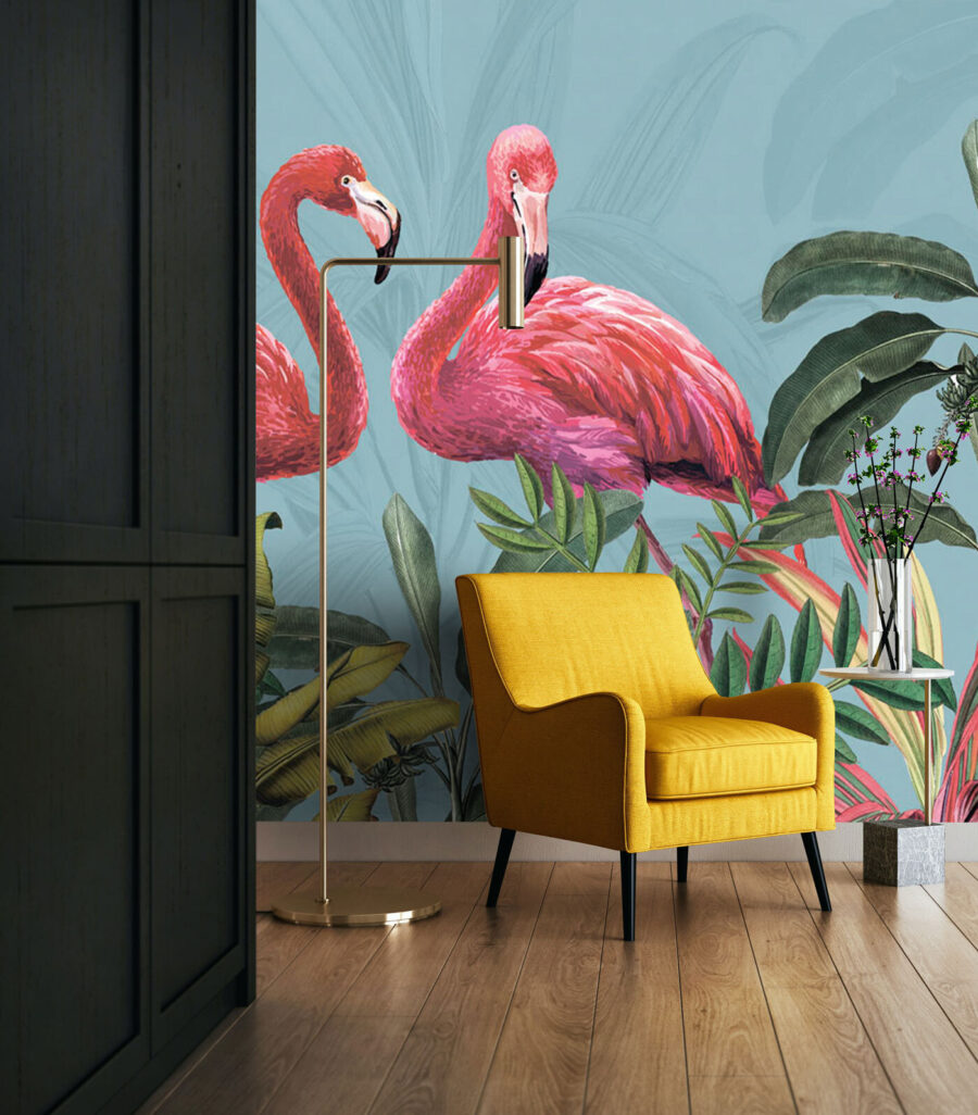Flamencos entre hojas — interior 1