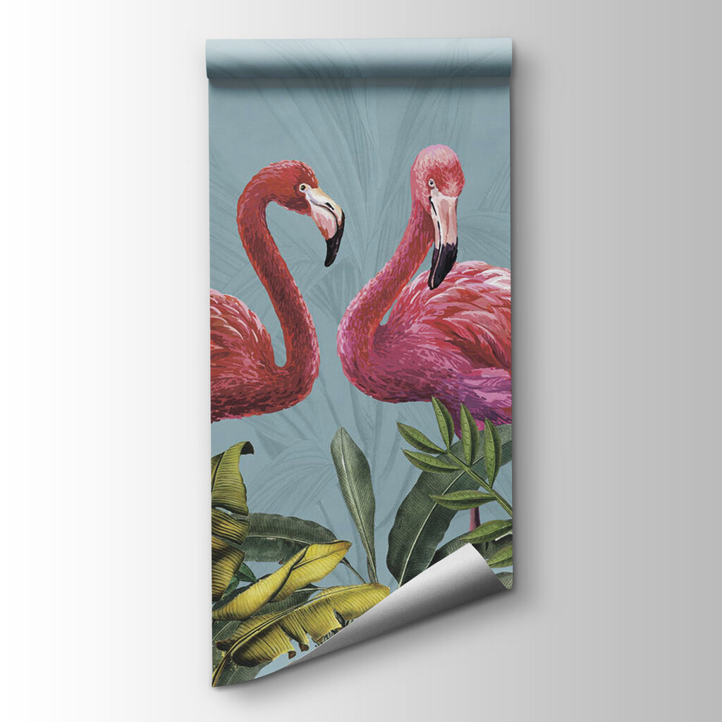 Flamencos entre hojas — vista del producto