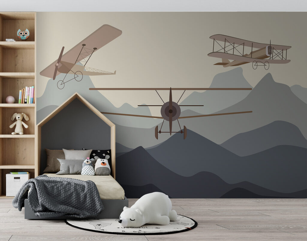 Tres avionetas sobre montañas — interior 2