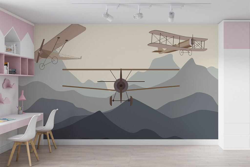 Tres avionetas sobre montañas — interior 3