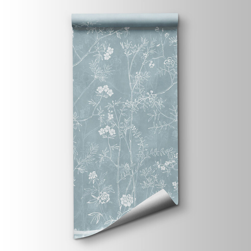 Flores finas sobre azul — vista del producto