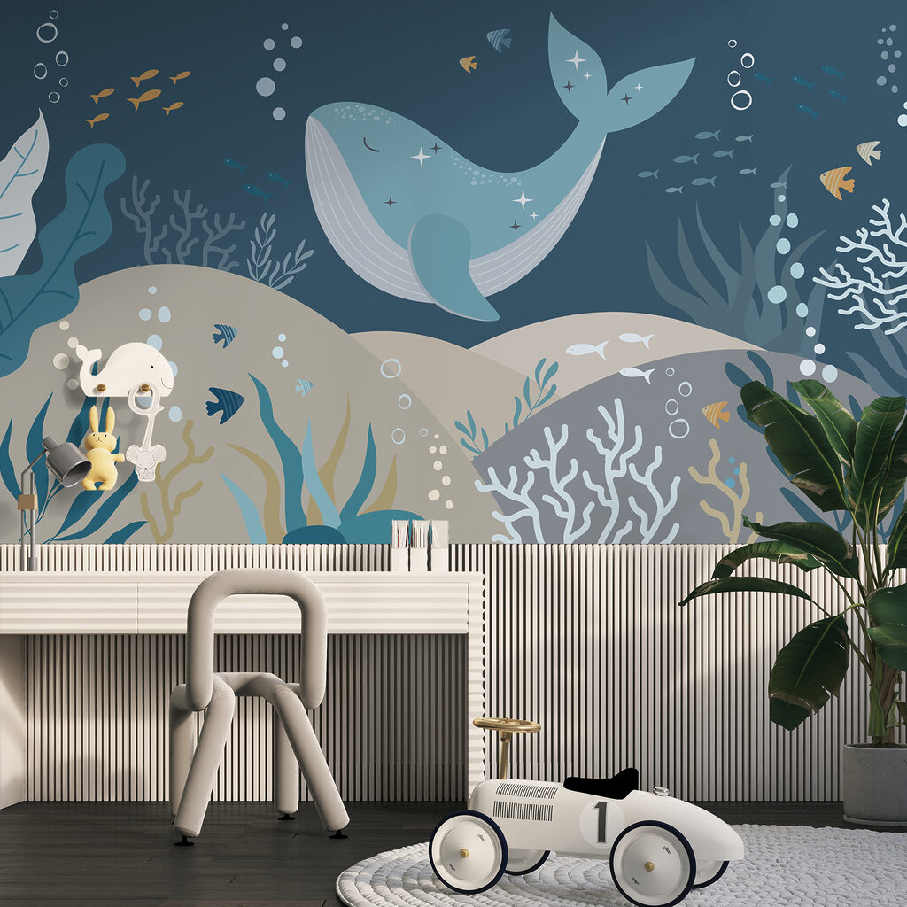 Ballena sobre fondo marino — interior 4