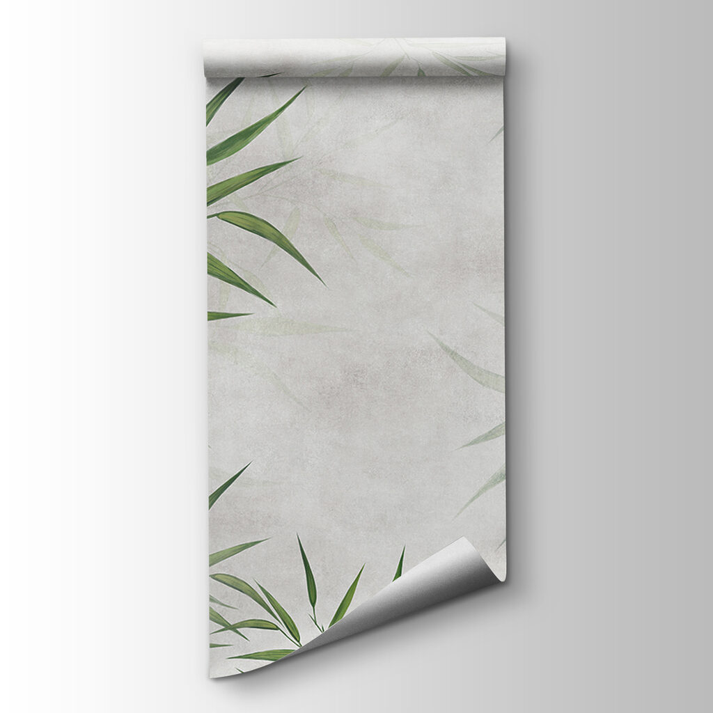 Bambú verde sobre blanco — vista del producto