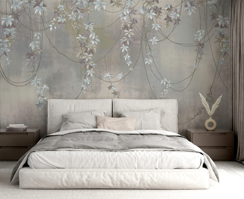 Guirnaldas florales en gris — interior 4