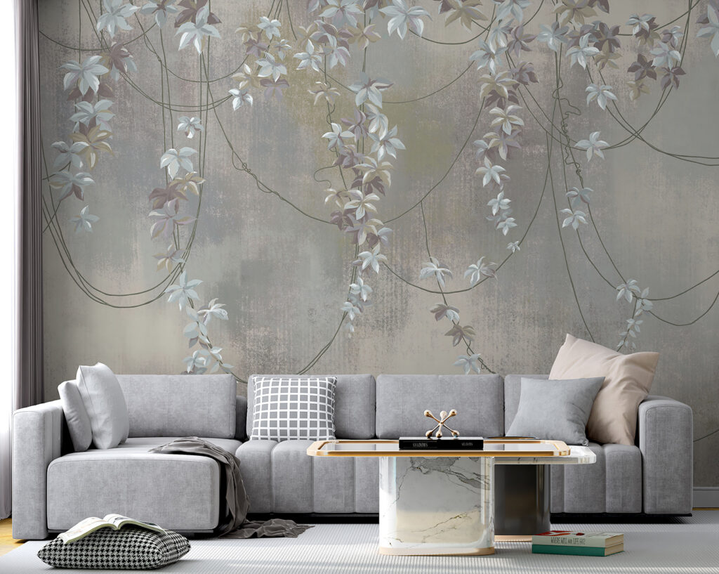 Guirnaldas florales en gris — interior 6