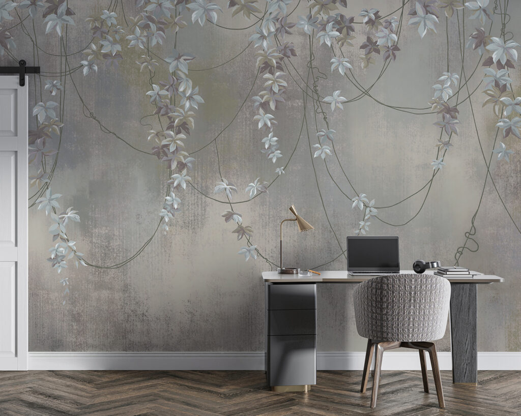 Guirnaldas florales en gris — interior 7