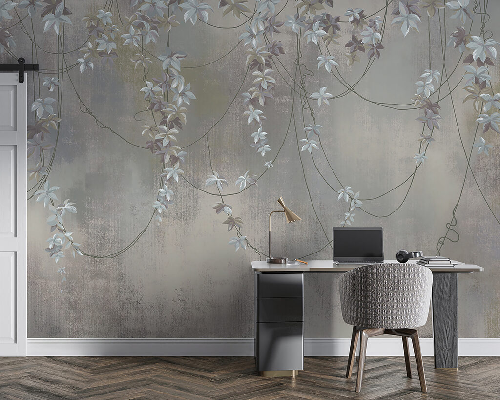 Guirnaldas florales en gris — interior 8