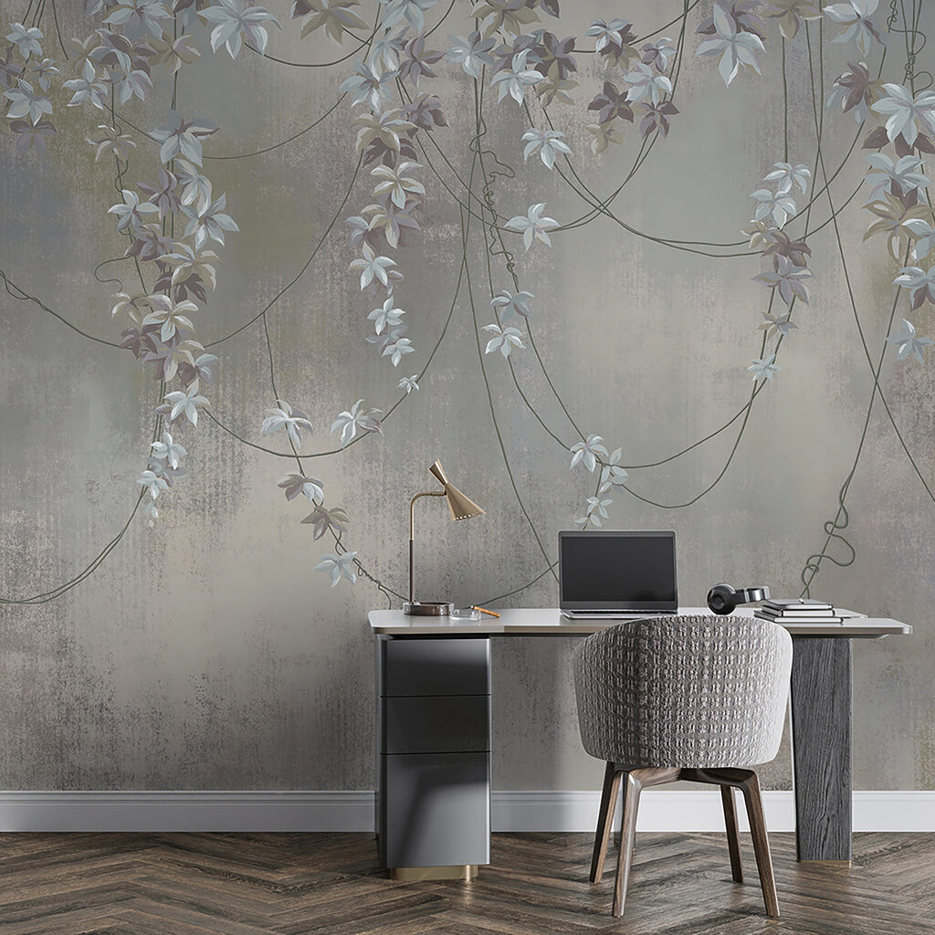 Guirnaldas florales en gris — interior 9