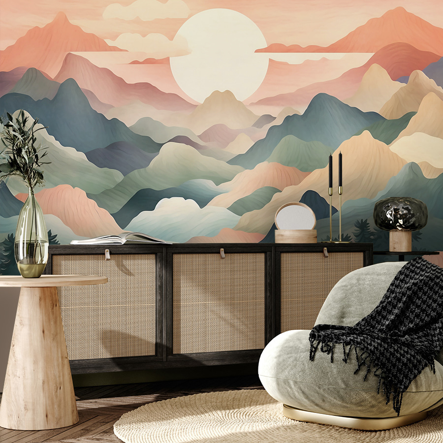 Sol entre montañas coloridas — interior 1