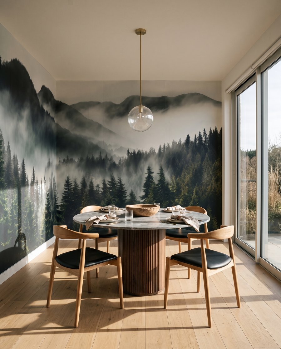 Niebla sobre montañas verdes — interior 9