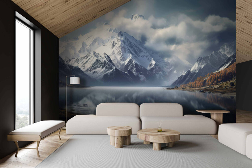 Cumbres nevadas y lago — interior 2