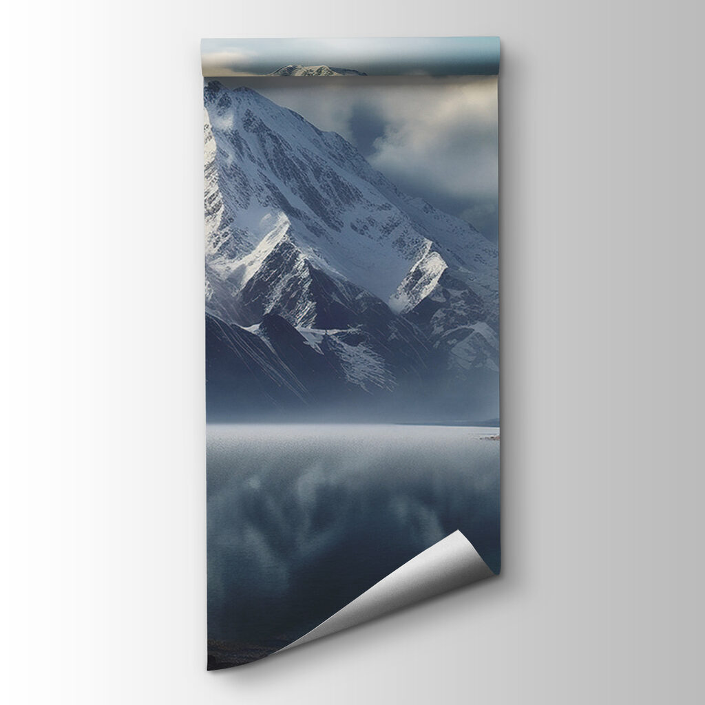 Cumbres nevadas y lago — vista del producto