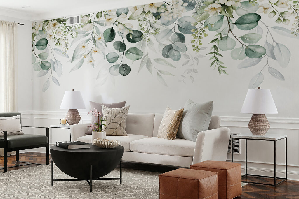 Flores blancas colgantes — interior 4