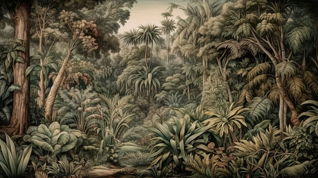 Bosque antiguo y retorcido — diseño completo