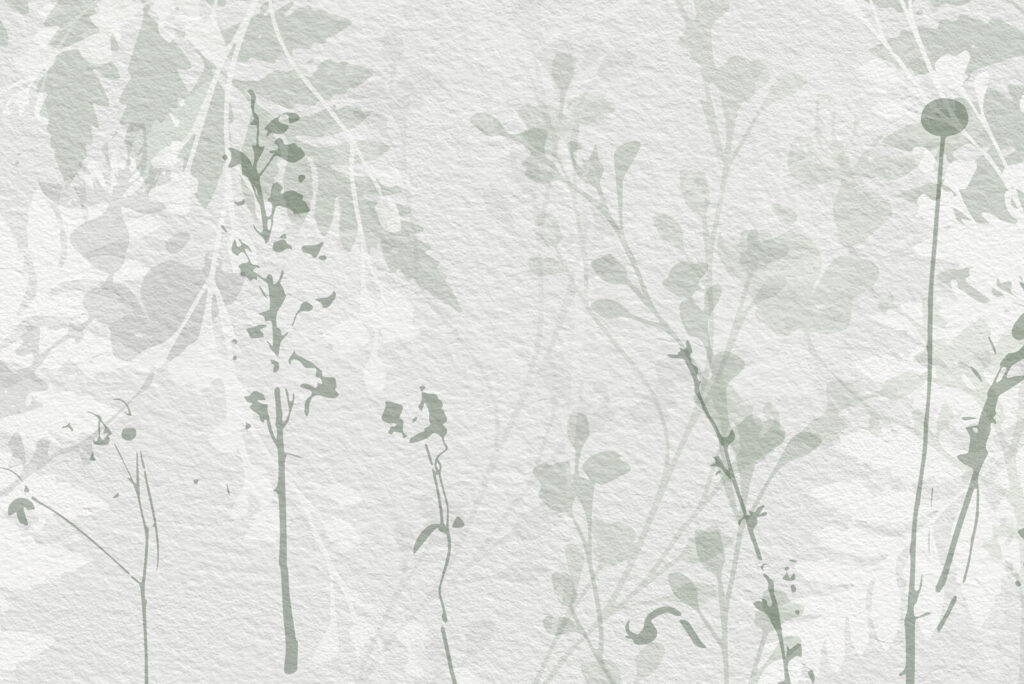 Silueta de flores silvestres — diseño completo