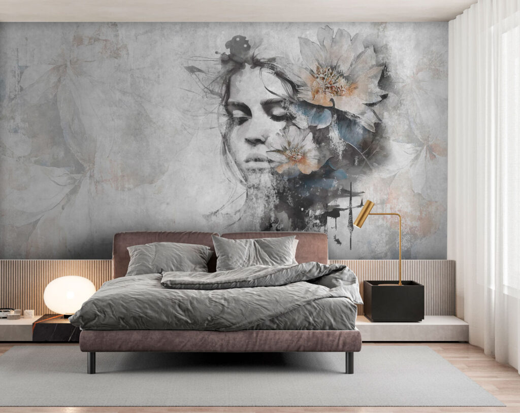 Rostro entre pinceladas grises — interior 2