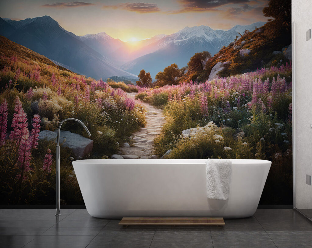 Sendero entre flores altas — interior 2