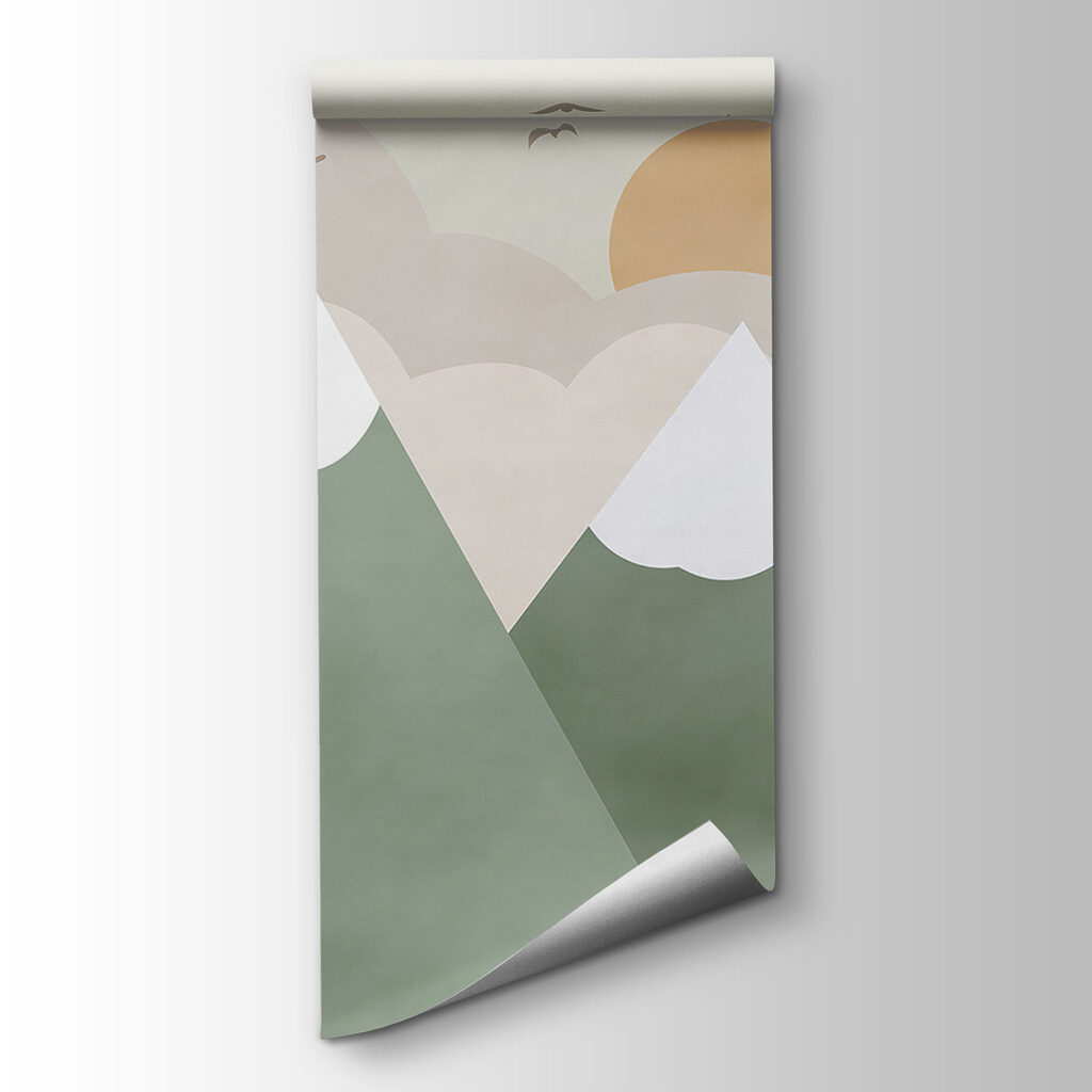 Aviones sobre cumbres verdes — vista del producto