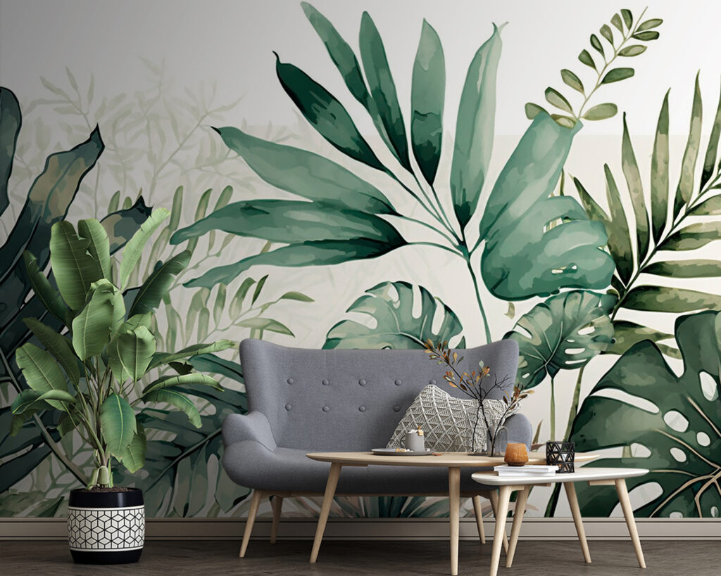Monstera en acuarela — interior 1