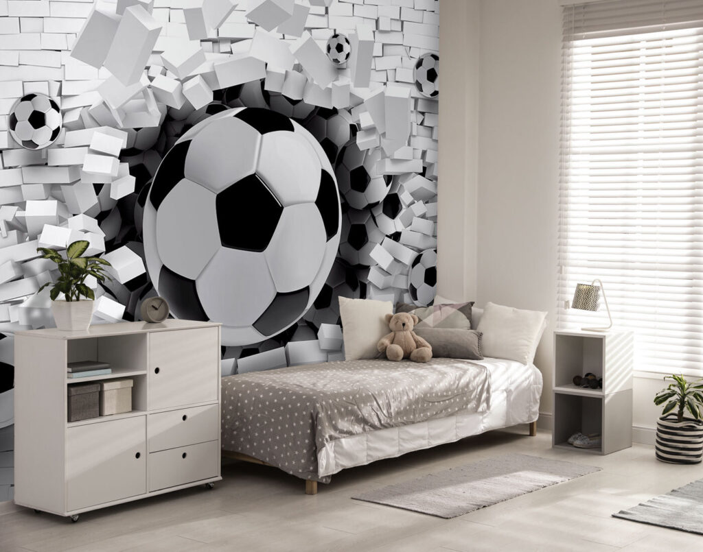 Balones rompen bloques blancos — interior 3