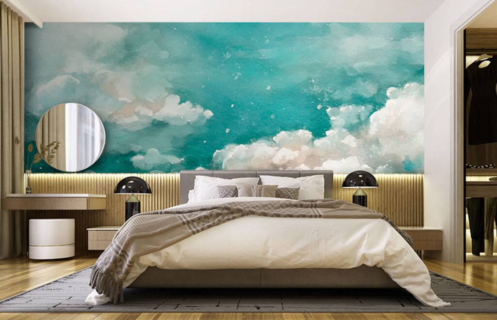 Nubes en cielo turquesa — interior 2