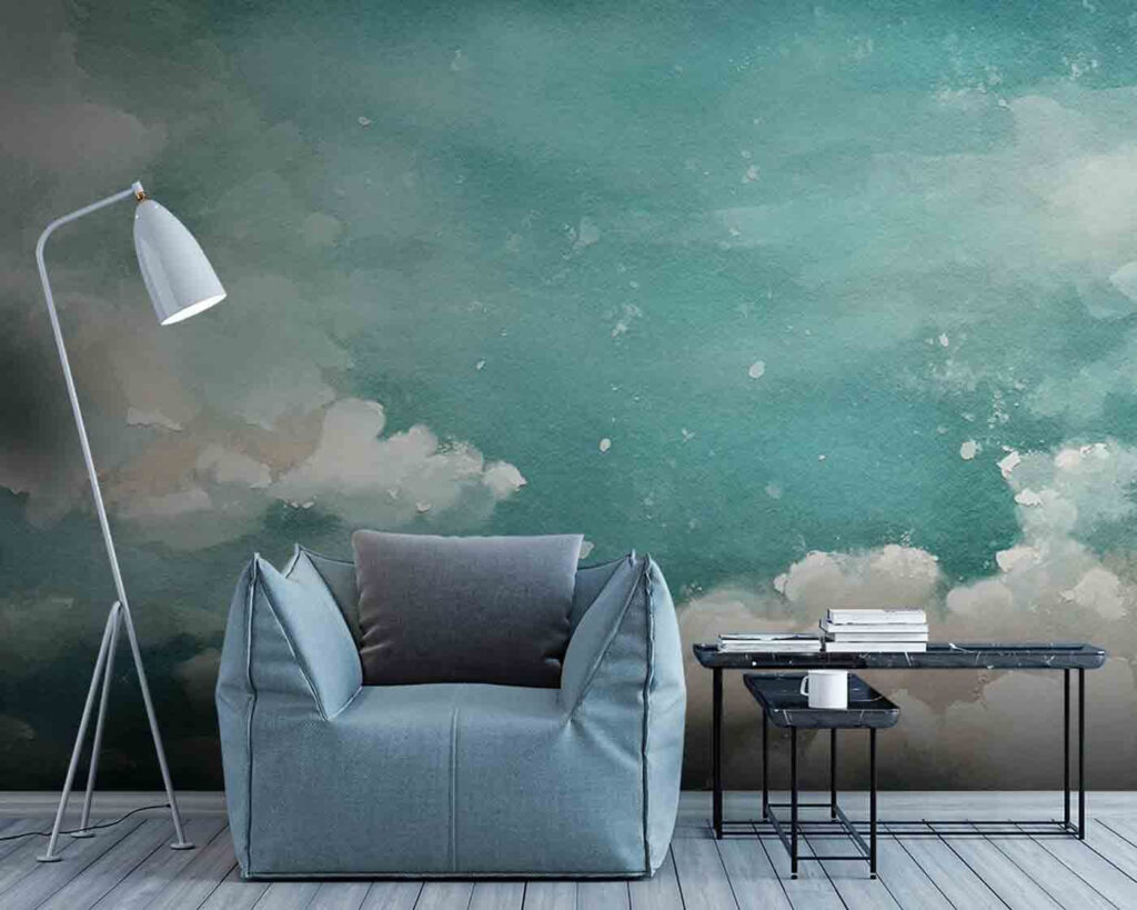 Nubes en cielo turquesa — interior 3