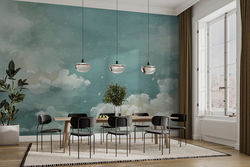 Nubes en cielo turquesa — interior 5