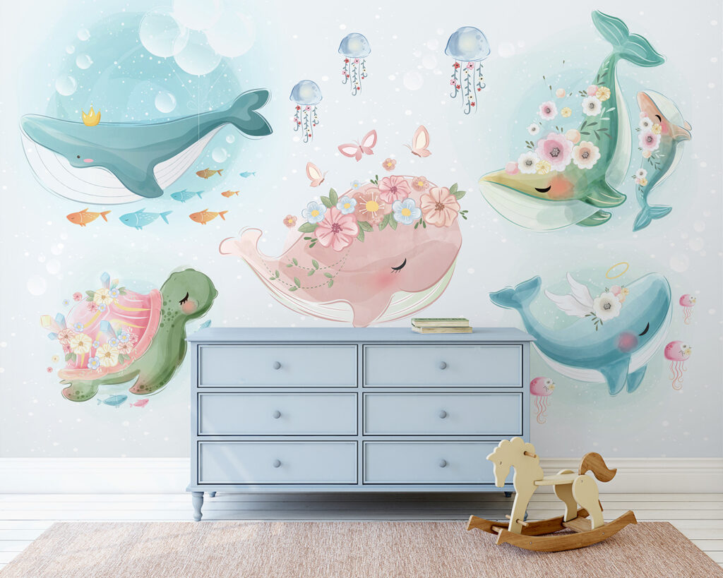 Ballenas con guirnaldas — interior 2