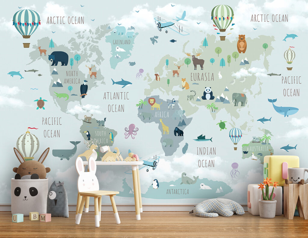Mapa animal con globos — interior 2