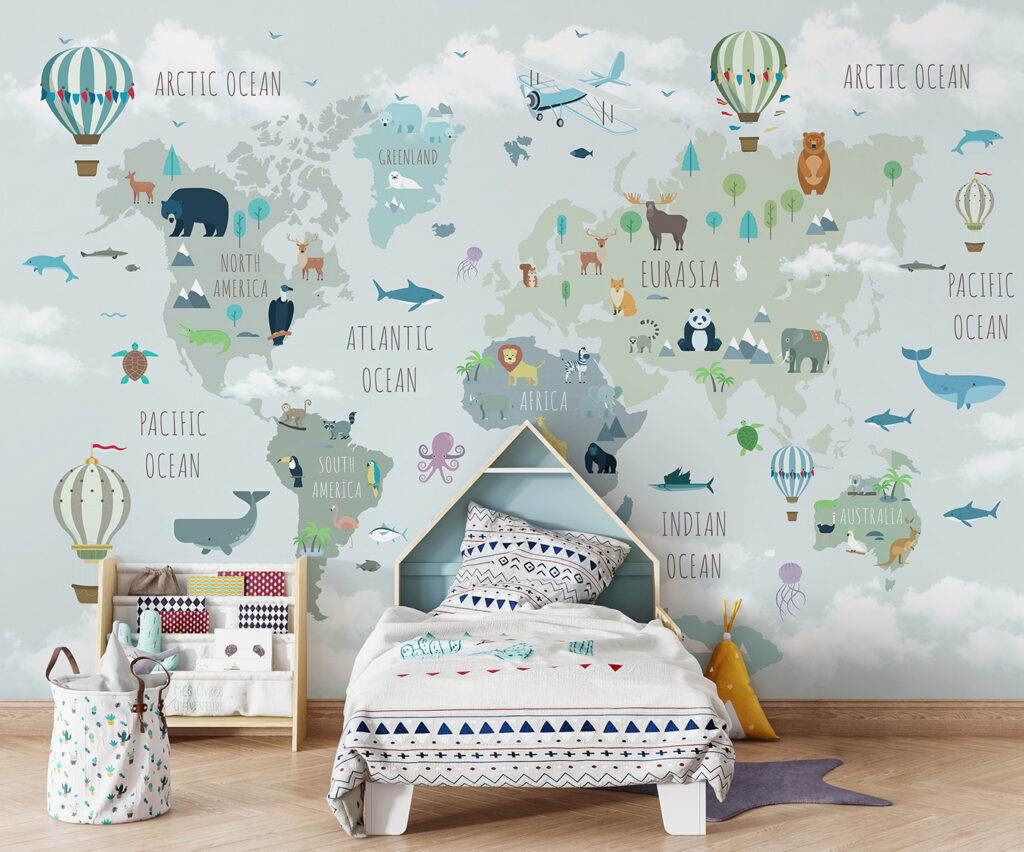 Mapa animal con globos — interior 4